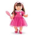 Corolle 9000130220 - Mon Grand Poupon Alice in Brunette 36 cm French Doll with Charm and Vanilla Scent Pink