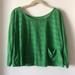 Anthropologie Tops | Anthropologie Pure + Good Perforated Cropped Shirt | Color: Green | Size: S