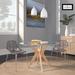 Modern Asbury Dining Chair w/ Chromed Legs (Set of 2) - LeisureMod AC16TP2