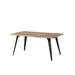 "Ravenna Modern Rectangular Wood 63"" Dining Table w/ Metal Legs - LeisureMod RTM63BR"