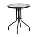 23.75'' Round Tempered Glass Metal Table - Flash Furniture TLH-070-1-GG
