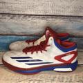 Adidas Shoes | Adidas Crazylight Boost Usa White Royal Blue Red | Color: Blue/Red/Tan/White | Size: Size 18