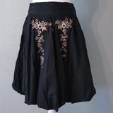 Anthropologie Skirts | Anthropologie Odille Bubble Hem Skirt | Color: Black/Gold | Size: 2