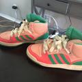Adidas Shoes | Adidas Size 7 Woman’s High Tops Multi Colored | Color: Green/Red | Size: 7