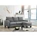 Gray Sectional - Bolt Furniture 77" Wide Velvet Reversible Sofa & Chaise Velvet | 33 H x 77 W x 52 D in | Wayfair 0511-SCH