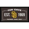 San Diego Padres Framed 10" x 20" Fan Cave Collage