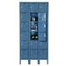 Hallowell Premium 6 Tier 3 Wide Locker Metal in White/Blue/Brown | 78 H x 36 W x 15 D in | Wayfair U3258-6MB