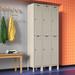 Hallowell ValueMax 2 Tier 3 Wide Locker Metal in Gray/White | 78 H x 36 W in | Wayfair UH3258-2A-HG