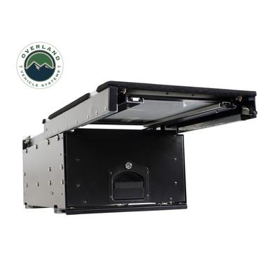 Overland Vehicle Systems Cargo Box Slide-Out Drawer & Working Station Size Powder Coated Black 21010201