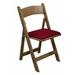 Kestell Furniture Maple Wood Padded Folding Chair Vinyl/Fabric in Brown | 35.5 H x 17.25 W x 14.25 D in | Wayfair M-210-V-Black Vinyl/Pecan