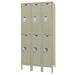 Hallowell Premium 2 - Tier 6 - Section Locker Metal in White/Brown | 78 H x 36 W x 15 D in | Wayfair U3258-2A-PT