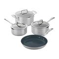 ZWILLING J.A. Henckels Zwilling Clad CFX 7-piece Stainless Steel Ceramic Nonstick Cookware Set Non Stick/Stainless Steel in Gray | Wayfair