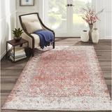 Orange/Red 66 x 0.1 in Indoor Area Rug - Joss & Main Lyona Oriental Red/Blue Area Rug Polyester/Cotton | 66 W x 0.1 D in | Wayfair