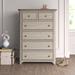 Kelly Clarkson Home Ayden 5 Drawer 38" W Solid Wood Chest Wood in Brown/Green/White | 54 H x 38 W x 19 D in | Wayfair