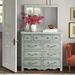 Kelly Clarkson Home Lyra 9 Drawer Double Dresser w/ Mirror Wood in Green | 77 H x 50 W x 19 D in | Wayfair A01013F7C24247BCA0063C11D29CB2C8