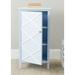 Ebern Designs Jenny 1 Door Accent Cabinet Wood in Blue/Brown | 36.2 H x 18 W x 14.9 D in | Wayfair THRE3501 27434422