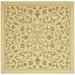 Green 94 x 0.25 in Area Rug - Fleur De Lis Living Galena Stults Floral White Ivory/Indoor/Outdoor Area Rug, Synthetic | 94 W x 0.25 D in | Wayfair