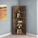 Union Rustic Jordanas 62.99" H x 20.51" W Corner Bookcase Wood in Brown | 62.99 H x 20.51 W x 20.51 D in | Wayfair B300CC3B581F4B63989CC0643643FD88