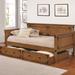 Latitude Run® Ketil Daybed w/ Trundle Wood in Brown | 10.25 H x 76.25 W x 41.75 D in | Wayfair 19BC27896CD0487D9ADC2A6EB72BBA0B