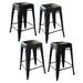 Williston Forge Winthrop Bar & Counter Stool Metal in Black | 24 H x 16 W x 16 D in | Wayfair 2E1167DA899B4FAEA7764D2D072217CF