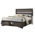 Red Barrel Studio® Mitt Queen Storage Platform Bed Wood in Brown/Gray | 50 H x 63 W x 83 D in | Wayfair F4295BED59F5428A838E9E65CA1FF98B