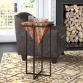 Union Rustic Cherine Frame End Table Wood/Metal in Black/Brown | 30 H x 15 W x 15 D in | Wayfair FFF288B5AE5545ED98A1EF02213F6D9D