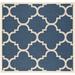 Blue/Navy 48 x 0.25 in Area Rug - Winston Porter Herefordshire Geometric Machine Made Power Loom Polypropylene Blend Indoor/Outdoor Area Rug in Navy/Beige | Wayfair