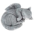 Pure Garden Skulptur Haustier-Gedenkstatue, schlafender Engel Katze