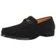 Stacy Adams Herren Neville Moc-Toe Slip-on Penny Loafer, Schwarze Velourslederoptik, 43 EU