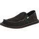 Sanuk Herren heren vagabond slip on loafers shoes, Blackout, 44 EU