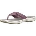 Clarks Damen Breeze Sea Flipflop, Lila Synthetik, 41.5 EU