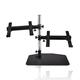 pyle Portable Dual Laptop Stand - Universal Standing Table Holder with Bracket Arms, Adjustable Height and Ergonomic Design for DJ Mixer, Sound Equipment, Workstation, Gaming and Home Use - PLPTS45
