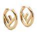 F-logo Large Hoop Earrings - Metallic - Fendi Earrings