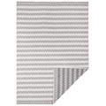 freundin Home Collection Nora In- & Outdoor Teppich – Wendeteppich Wetterfest Modernes Design Teppich für Balkon Terrasse Wintergarten Badteppich Wohnzimmerteppich, Silber, Creme, 200x290cm