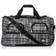 Rockland Reisetasche mit Rollen, Schwarzes Karomuster, 22-Inch, Reisetasche mit Rollen