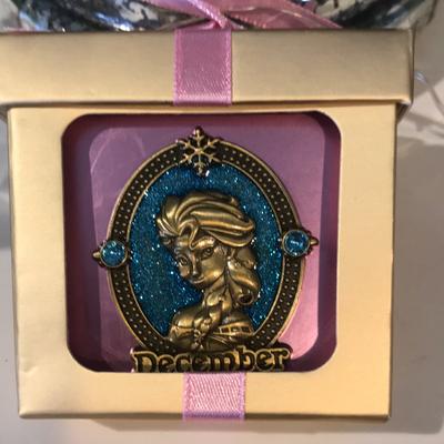 Disney Jewelry | Authentic Disney Birthday Month Pin New With Tag | Color: Blue/Gold | Size: Os