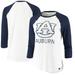 Women's Under Armour White/Navy Auburn Tigers Performance Cotton 3/4-Sleeve Raglan T-Shirt