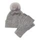 Grey Luxury Hat And Mitten Set by JIGSAW