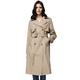 Orolay Long Trench Coat for Women with Belt Lightweight Double-Breasted Duster Trench Coat Khaki XS