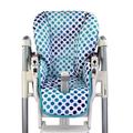 BambiniWelt Seat Cushion Cover Replacement Cover for Peg Perego Prima Pappa Diner White Turquoise Dots XX