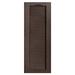 Alpha Shutters Cathedral Top Full-style Open Louver Shutters Pair Vinyl in White/Brown | 36 H x 18 W x 0.125 D in | Wayfair L218036035