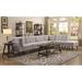 Gray Sectional - George Oliver Legere 131" Wide Reversible Modular Corner Sectional w/ Ottoman Polyester | 33.75 H x 131 W x 32.75 D in | Wayfair