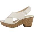 Clarks Damen Maritsa Lara Slingback Sandalen, Weiß (White Snake White Snake), 37 EU