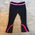 Lululemon Athletica Pants & Jumpsuits | *Lululemon Inspire Running Crops* | Color: Black/Pink | Size: 6