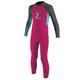 O'Neill Wetsuits Baby Toddler Reactor II 2mm Back Zip Full Wetsuit Neoprenanzug, Berry/Light Aqua/Graphite, 6