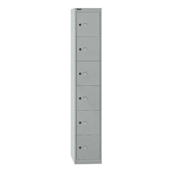 Bisley Garderobenschrank »Office« 1x 30 cm tiefes Abteil mit 6 Fächern silber, 30.5x180.2x30.5 cm