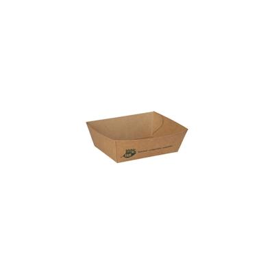 PAPSTAR 800 Snacktrays, Pappe "pure" 3,5 cm x 7 cm x 9 cm braun "100% Fair" klein