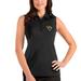 Women's Antigua Black Jacksonville Jaguars Sleeveless Tribute Polo