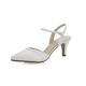 Rainbow Club Brautschuhe Marlie - Pumps Riemchen Weiß/Ivory Metallic - Gr 36.5 EU 3.5 UK