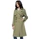 Orolay Long Trench Coat for Women with Belt Lightweight Double-Breasted Duster Trench Coat Green S